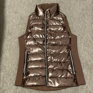 NWT Rose gold puffer jacket
